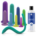 Full Dilator Set - 8 Sizes + Vibrating Pelvic Wand + Serenity Lubricant (GS)