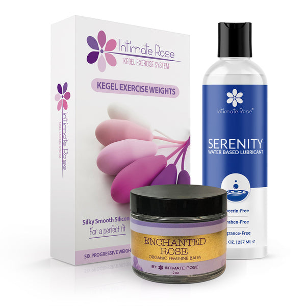 Kegel Bundle: Balm + Lubricant + Weights